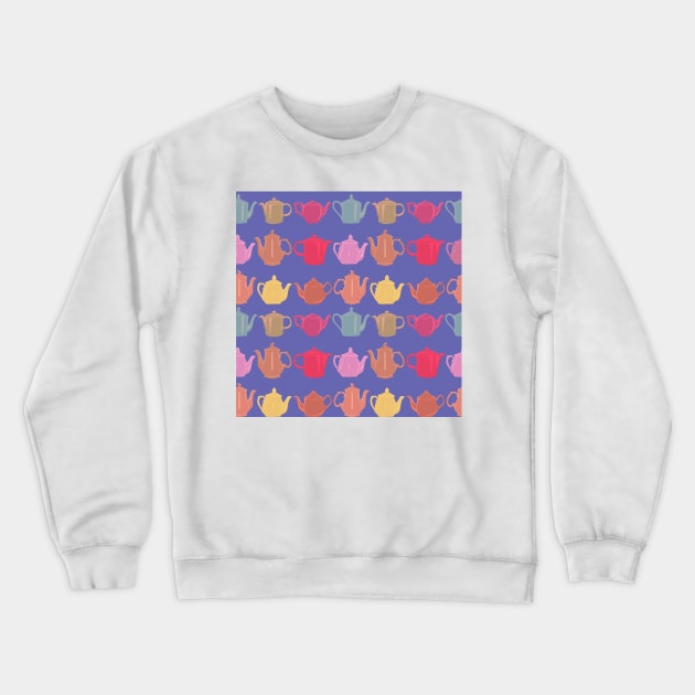 Tea Time Tea Pots Crewneck Sweatshirt by Quick Brown Fox Canada 